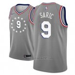 Camiseta Philadelphia 76ers Dario Saric #9 Ciudad 2018-19 Gris