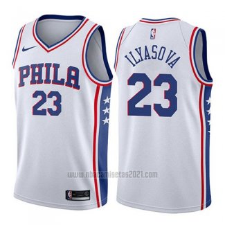 Camiseta Philadelphia 76ers Ersan Ilyasova #23 Association 2017-18 Blanco