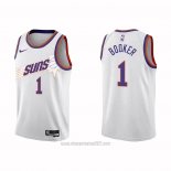 Camiseta Phoenix Suns Devin Booker #1 Association 2022-23 Blanco