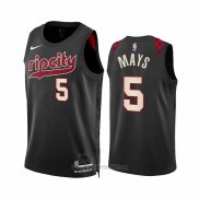 Camiseta Portland Trail Blazers Skylar Mays #5 Ciudad 2023-24 Negro