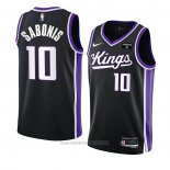 Camiseta Sacramento Kings Domantas Sabonis #10 Icon 2023-24 Negro