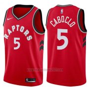 Camiseta Toronto Raptors Bruno Caboclo #5 Icon 2017-18 Rojo