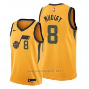 Camiseta Utah Jazz Emmanuel Mudiay #8 Statement Oro