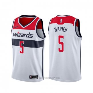Camiseta Washington Wizards Shabazz Napier #5 Association Blanco