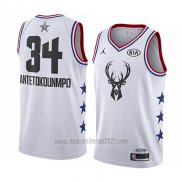 Camiseta All Star 2019 Milwaukee Bucks Giannis Antetokounmpo #34 Blanco