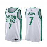 Camiseta Boston Celtics Jaylen Brown #7 Ciudad 2020-21 Blanco