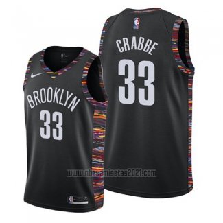 Camiseta Brooklyn Nets Allen Crabbe #33 Ciudad 2019 Negro