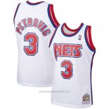 Camiseta Brooklyn Nets Drazen Petrovic #3 Mitchell & Ness 1992-93 Blanco