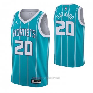 Camiseta Charlotte Hornets Gordon Hayward #20 Icon 2020-21 Verde