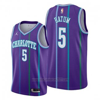 Camiseta Charlotte Hornets Nicolas Batum #5 Classic 2019-20 Violeta