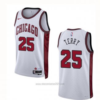 Camiseta Chicago Bulls Dalen Terry #25 Ciudad 2022-23 Blanco