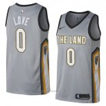 Camiseta Cleveland Cavaliers Kevin Love #0 Ciudad 2018 Gris