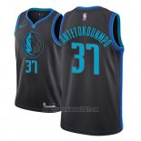 Camiseta Dallas Mavericks Kostas Antetokounmpo #37 Ciudad 2018-19 Azul