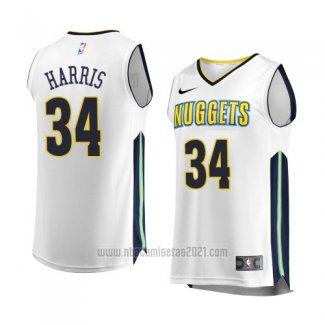 Camiseta Denver Nuggets Devin Harris #34 Association 2017-18 Blanco