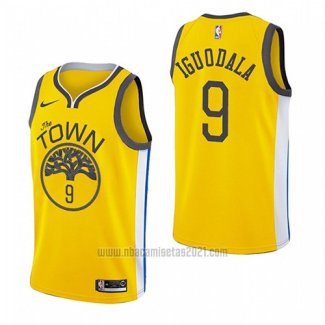 Camiseta Golden State Warriors Andre Iguodala #9 Earned 2018-19 Amarillo