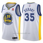 Camiseta Golden State Warriors Kevin Durant #35 2017-18 Blanco