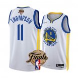 Camiseta Golden State Warriors Klay Thompson #11 Association 2022 NBA Finals Blanco