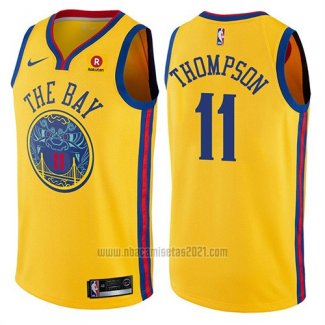 Camiseta Golden State Warriors Klay Thompson #11 Ciudad Amarillo