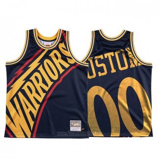 Camiseta Golden State Warriors Personalizada Mitchell & Ness Big Face Azul