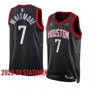 Camiseta Houston Rockets Cam Whitmore #7 Statement 2023-24 Negro