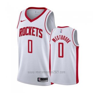 Camiseta Houston Rockets Russell Westbrook #0 Association 2019-20 Blanco