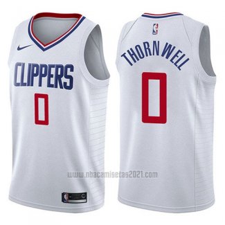 Camiseta Los Angeles Clippers Sindarius Thornwell #0 Association 2017-18 Blanco