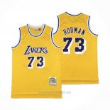 Camiseta Los Angeles Lakers Dennis Rodman #73 Mitchell & Ness 1998-99 Amarillo