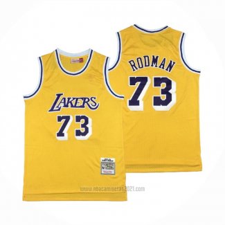 Camiseta Los Angeles Lakers Dennis Rodman #73 Mitchell & Ness 1998-99 Amarillo