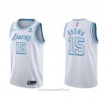 Camiseta Los Angeles Lakers Jabari Brown #15 Ciudad 2021-22 Blanco