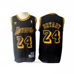 Camiseta Los Angeles Lakers Kobe Bryant #24 Retro Negro