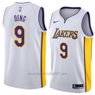 Camiseta Los Angeles Lakers Luol Deng #9 Association 2018 Blanco