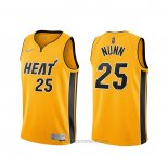 Camiseta Miami Heat Kendrick Nunn #55 Earned 2020-21 Oro