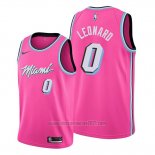 Camiseta Miami Heat Meyers Leonard #0 Earned Rosa