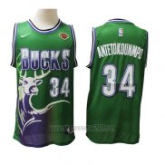 Camiseta Milwaukee Bucks Giannis Antetokounmpo #34 2019-20 Verde