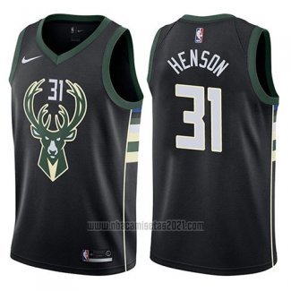 Camiseta Milwaukee Bucks John Henson #31 Statement 2017-18 Negro