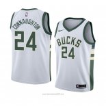 Camiseta Milwaukee Bucks Pat Connaughton #24 Association 2018 Blanco