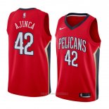 Camiseta New Orleans Pelicans Alexis Ajinca #42 Statement 2018 Rojo