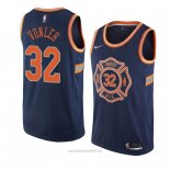 Camiseta New York Knicks Noah Vonleh #32 Ciudad 2018 Azul