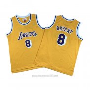 Camiseta Nino Los Angeles Lakers Kobe Bryant #8 Icon 2018-19 Amarillo