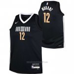 Camiseta Nino Memphis Grizzlies Ja Morant #12 Ciudad 2023-24 Negro