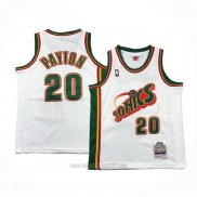 Camiseta Nino Seattle SuperSonics Gary Payton #20 Historic Retro Blanco