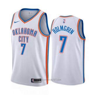 Camiseta Oklahoma City Thunder Chet Holmgren #7 Association Blanco