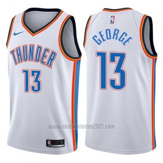 Camiseta Oklahoma City Thunder Paul George #13 2017-18 Blanco