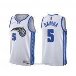 Camiseta Orlando Magic Mo Bamba #5 Earned 2020-21 Blanco