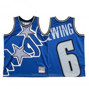 Camiseta Orlando Magic Patrick Ewing #6 Mitchell & Ness Big Face Azul