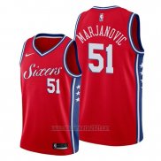 Camiseta Philadelphia 76ers Boban Marjanovic #51 Statement Rojo