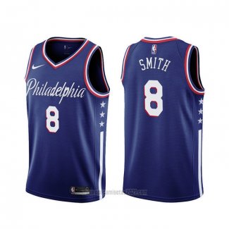 Camiseta Philadelphia 76ers Zhaire Smith #8 Ciudad 2019-20 Azul
