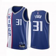 Camiseta Sacramento Kings Jordan Ford #31 Ciudad 2023-24 Azul