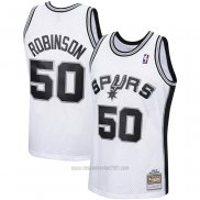 Camiseta San Antonio Spurs David Robinson #50 Mitchell & Ness 1998-99 Blanco