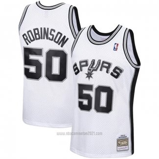 Camiseta San Antonio Spurs David Robinson #50 Mitchell & Ness 1998-99 Blanco